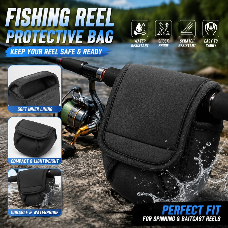 Fishing Rod Spinning - Funda Protectora para Carrete de Pesca,