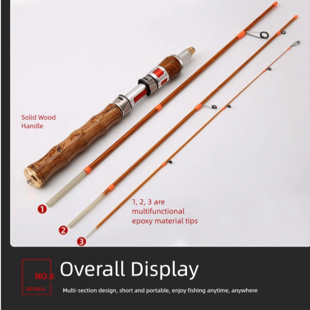 Caña de pescar giratoria de 4  - Fishing Rod Carbon Fiber reseña y precio