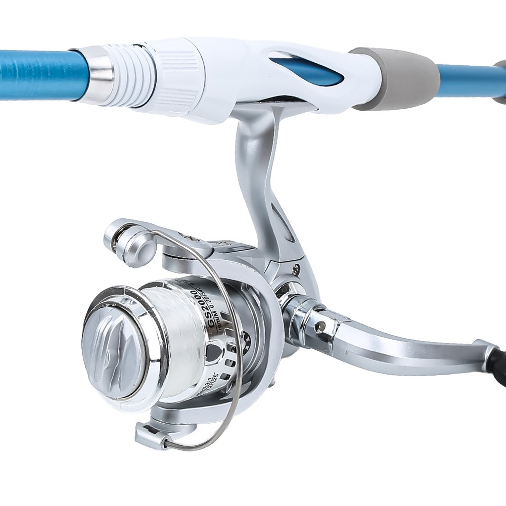 Caña de Pescar Azul y Blanca d - Fishing Rod Combo reseña y precio