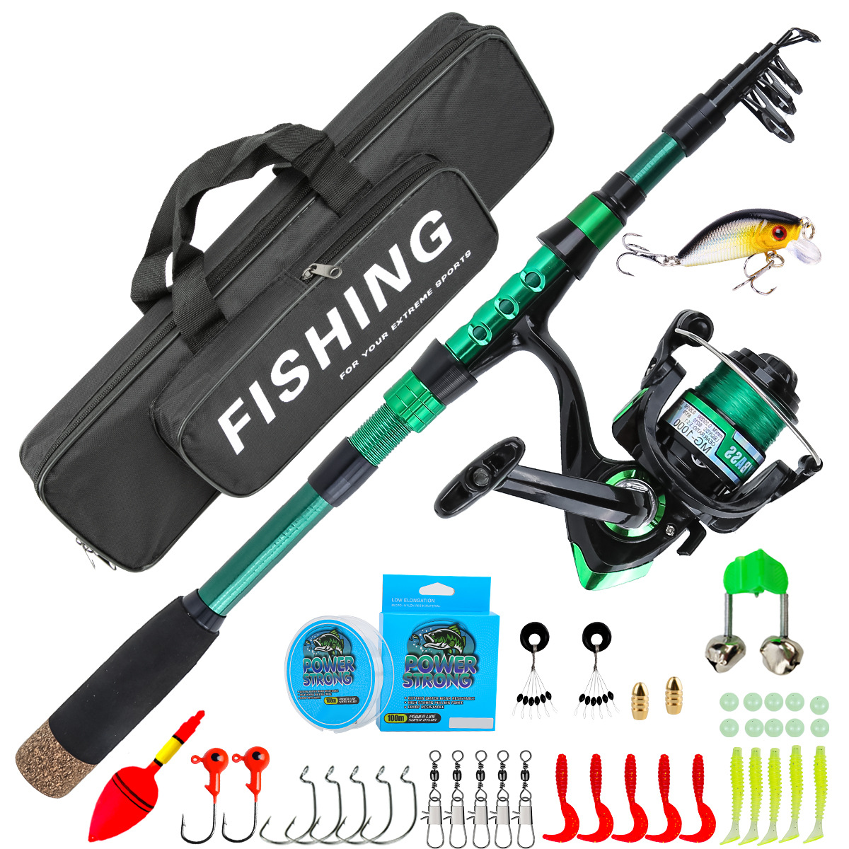 Caña de Pescar Telescópica de  - Fishing Rod Carbon Fiber reseña y precio