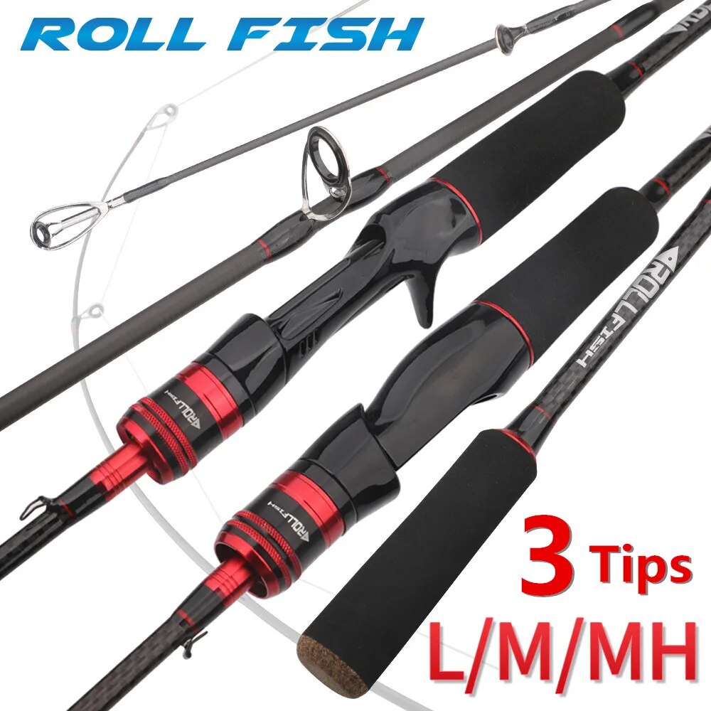 ROLLFISH-caña de pescar con se - Fishing Rod Carbon Fiber reseña y precio
